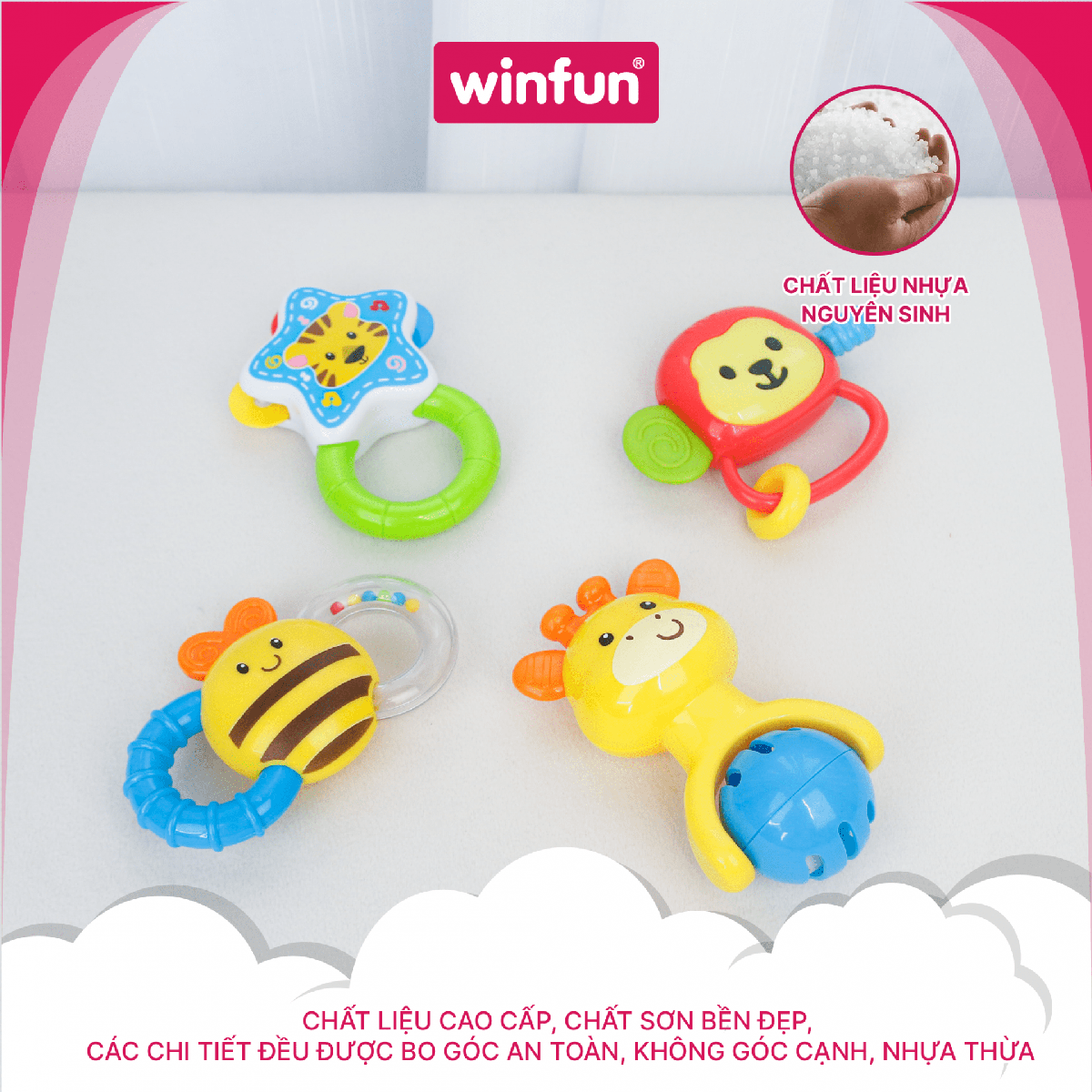 Set 4 Đồ Chơi Xúc Xắc Gặm Nướu Winfun 0634-NL Cho Bé Set 4 Đồ Chơi Xúc Xắc Gặm Nướu Winfun 0634-NL Cho Bé