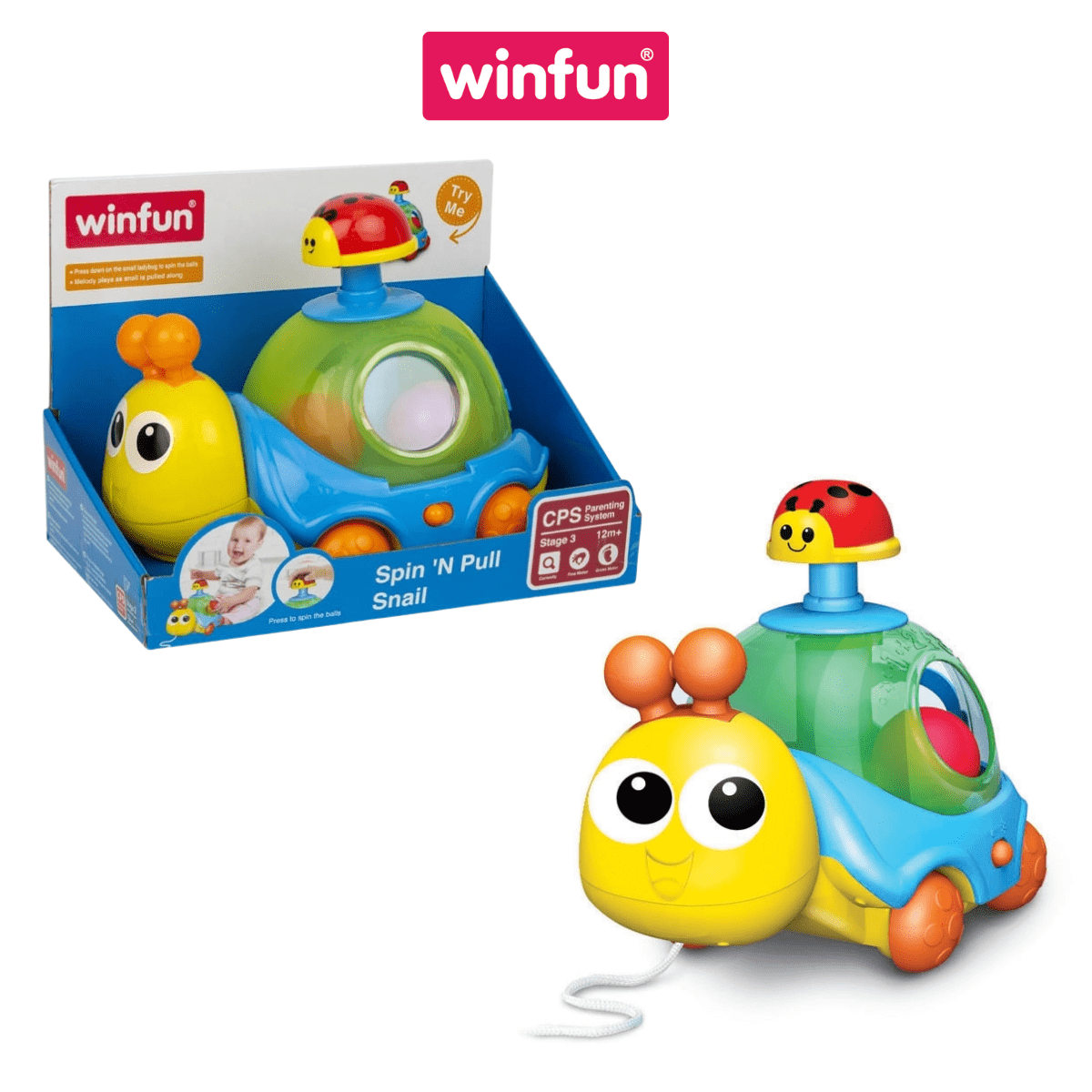 Đồ chơi ốc sên kéo dây phát nhạc Winfun 0674-NL Đồ chơi ốc sên kéo dây phát nhạc Winfun 0674-NL