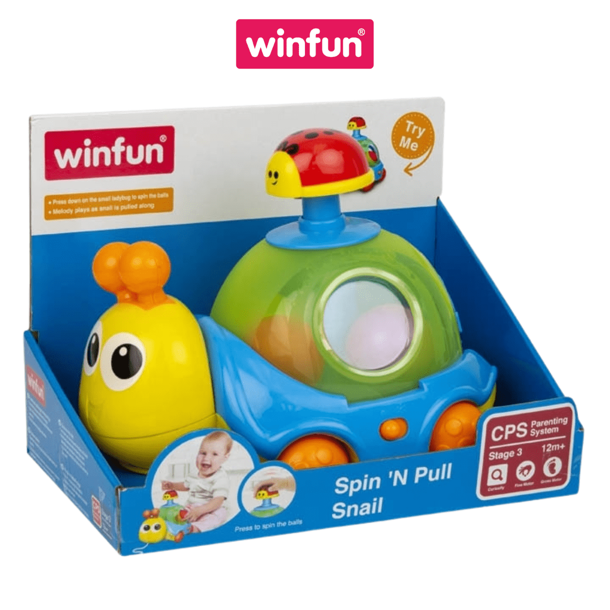 Đồ chơi ốc sên kéo dây phát nhạc Winfun 0674-NL Đồ chơi ốc sên kéo dây phát nhạc Winfun 0674-NL