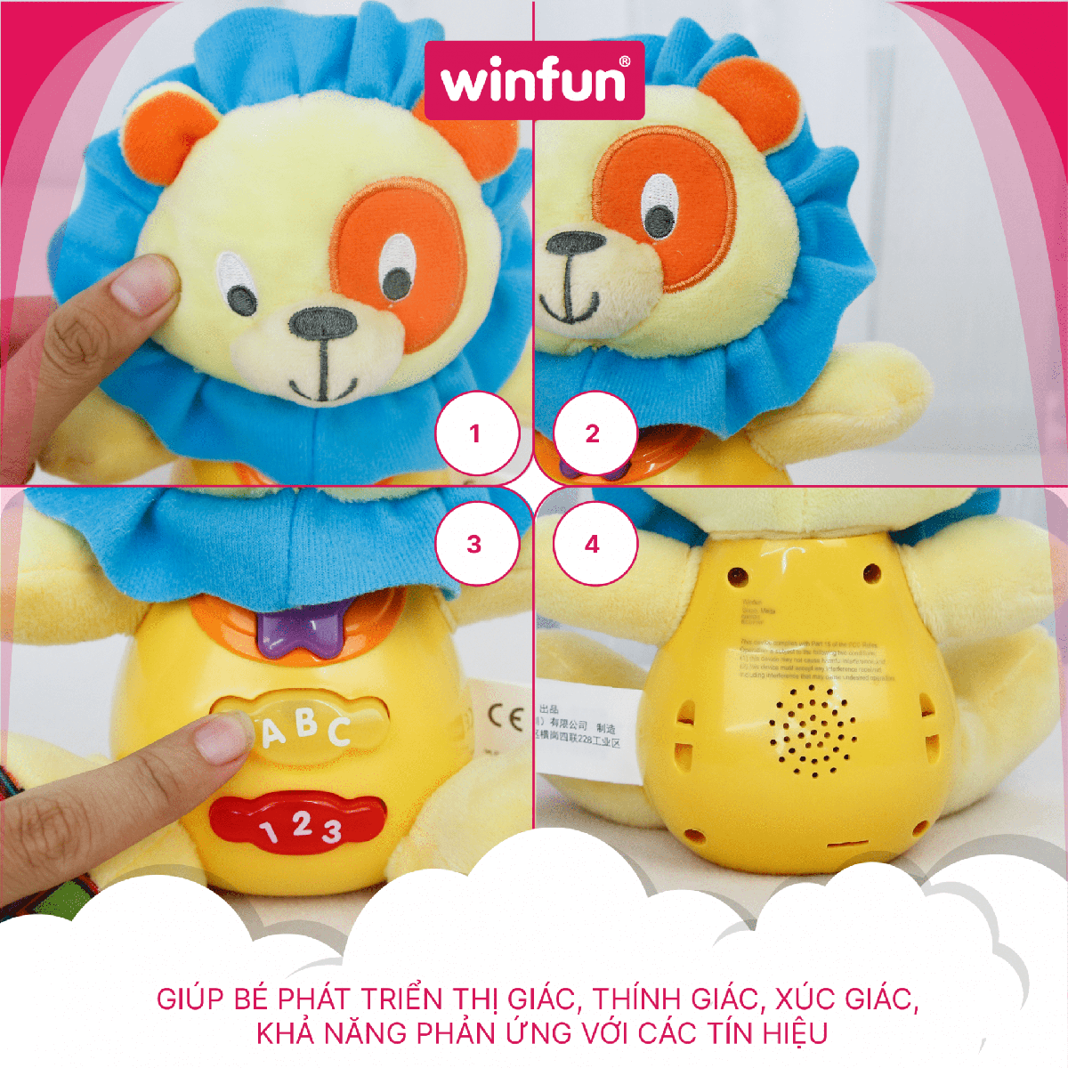 Đồ chơi sơ sinh Winfun 0691-01 – Sư tử phát nhạc, học tiếng Anh vui nhộn Đồ chơi sơ sinh Winfun 0691-01 – Sư tử phát nhạc, học tiếng Anh vui nhộn