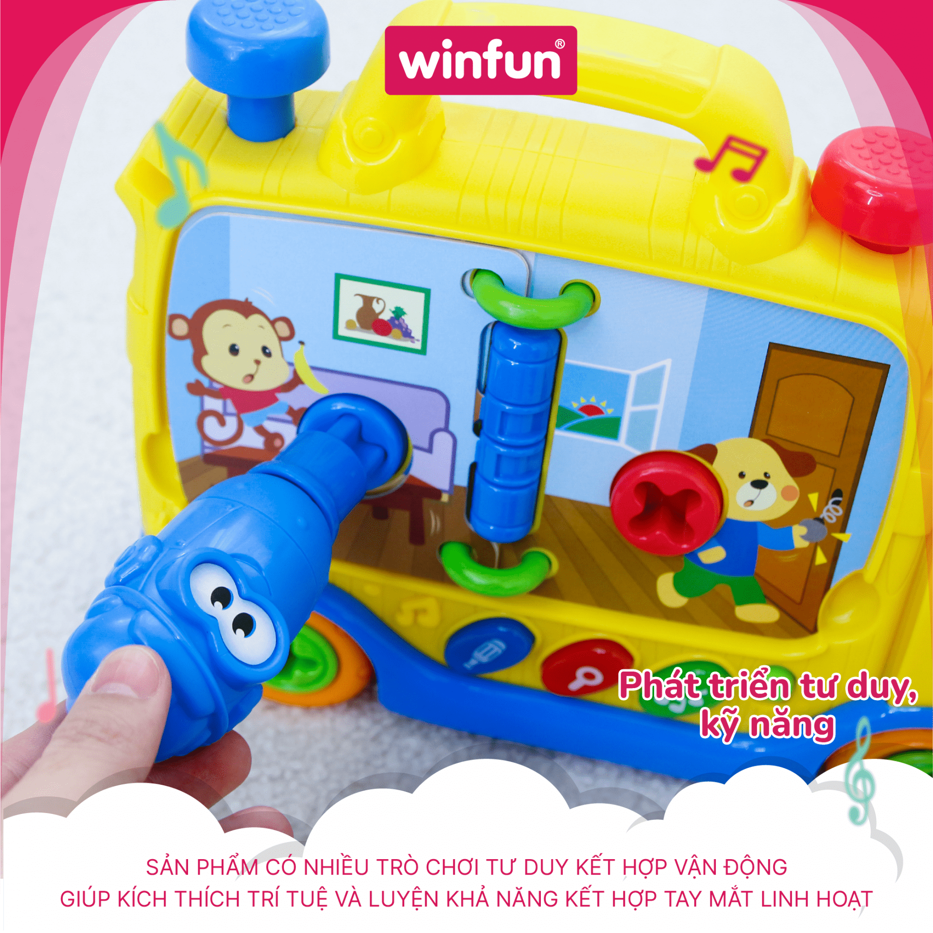 Đồ chơi dụng cụ cơ khí hình xe tải Winfun 0795-01 Đồ chơi dụng cụ cơ khí hình xe tải Winfun 0795-01