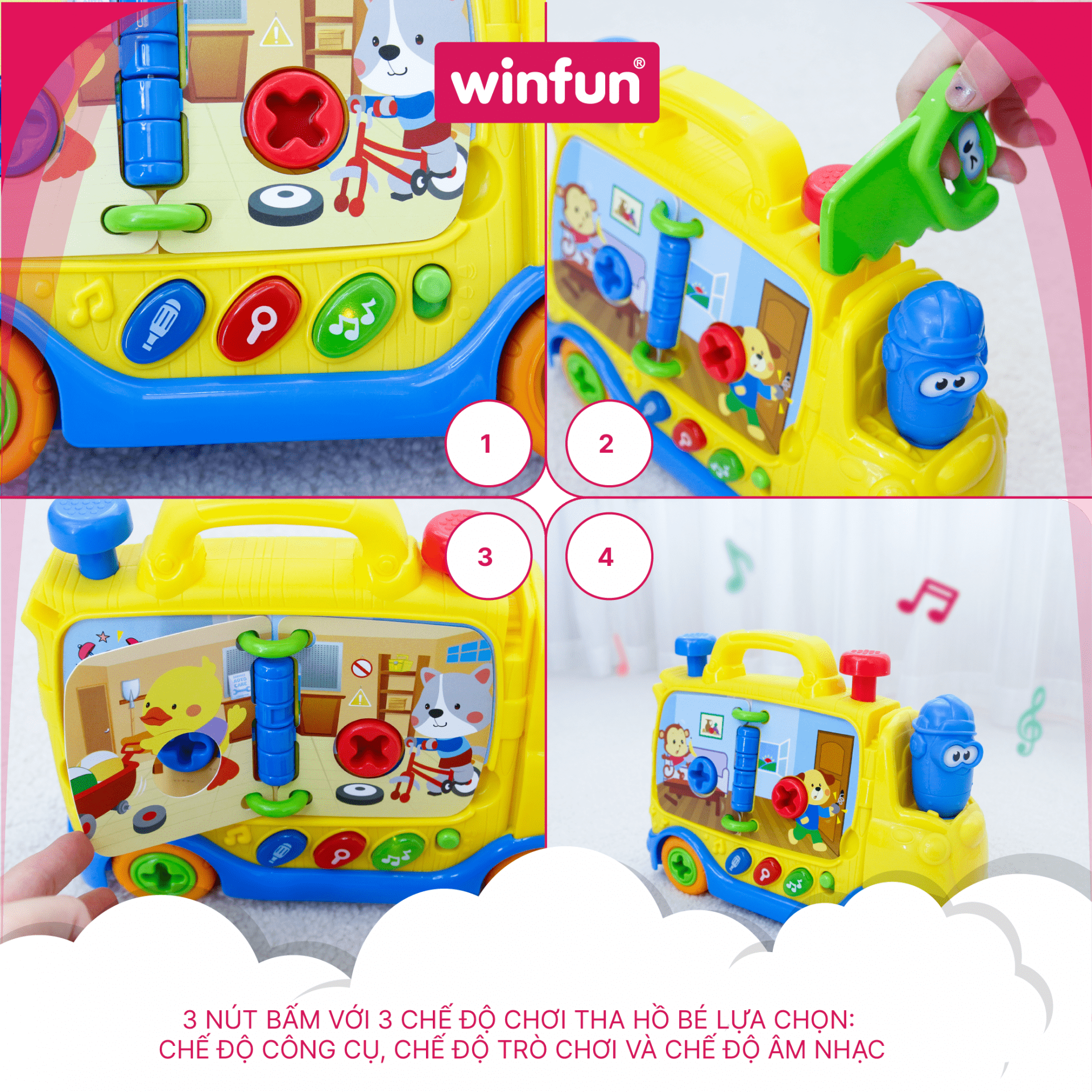 Đồ chơi dụng cụ cơ khí hình xe tải Winfun 0795-01 Đồ chơi dụng cụ cơ khí hình xe tải Winfun 0795-01