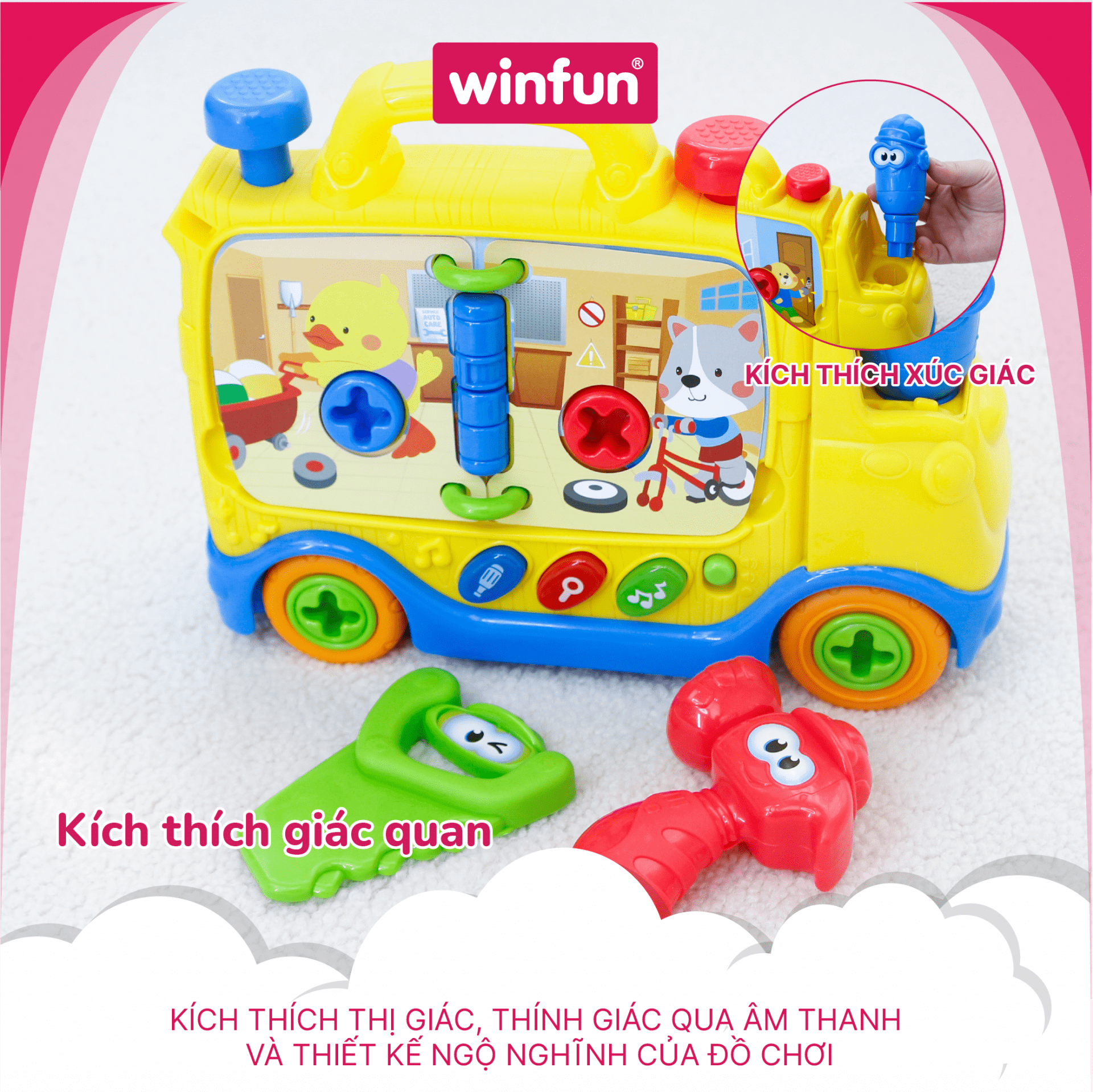 Đồ chơi dụng cụ cơ khí hình xe tải Winfun 0795-01 Đồ chơi dụng cụ cơ khí hình xe tải Winfun 0795-01