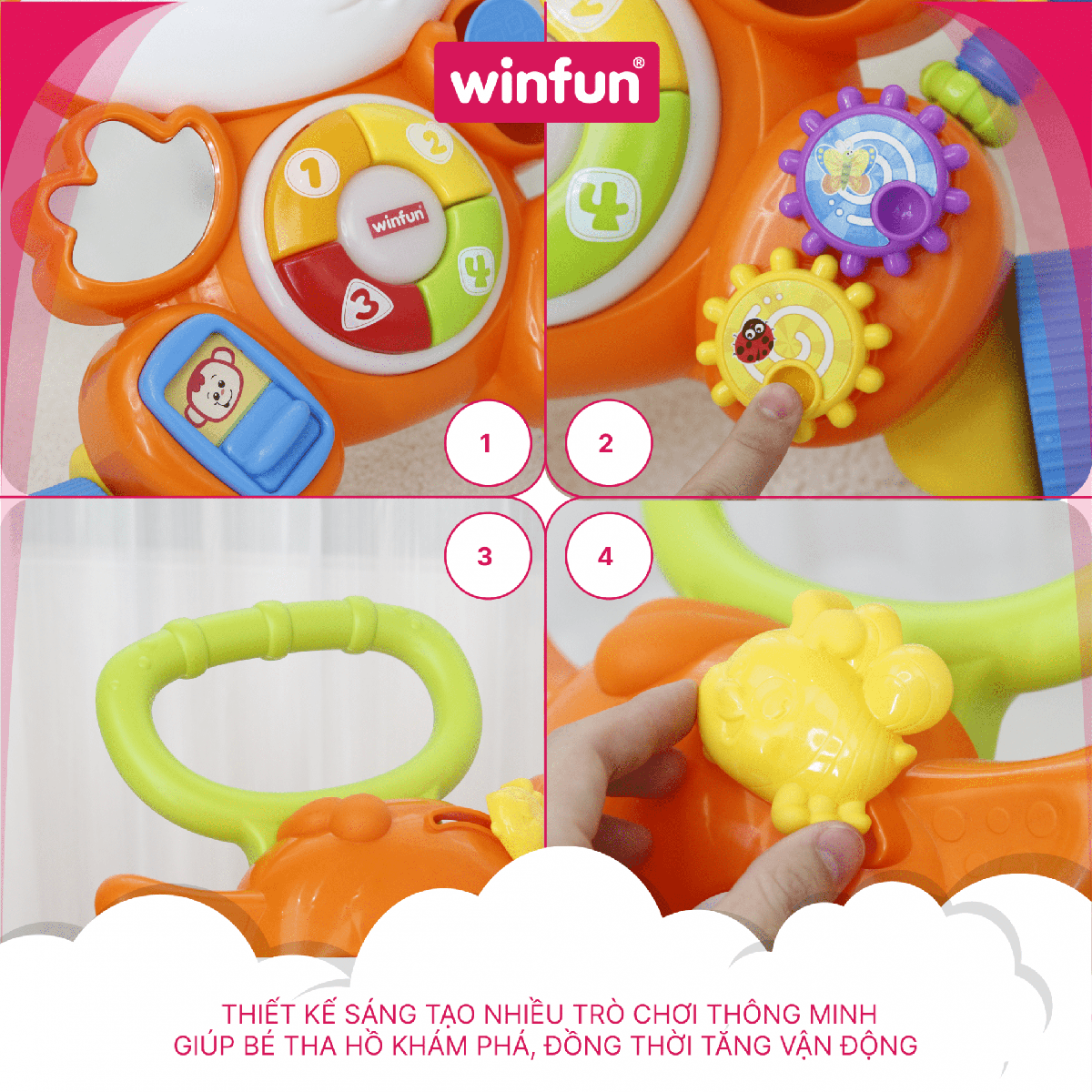 Xe tập đi kèm bàn nhạc Winfun 0878 Xe tập đi kèm bàn nhạc Winfun 0878