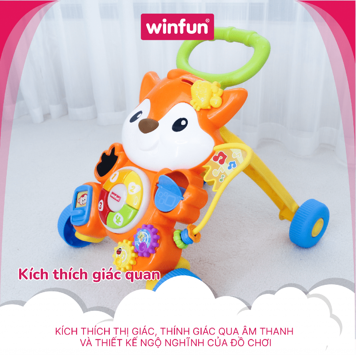 Xe tập đi kèm bàn nhạc Winfun 0878 Xe tập đi kèm bàn nhạc Winfun 0878