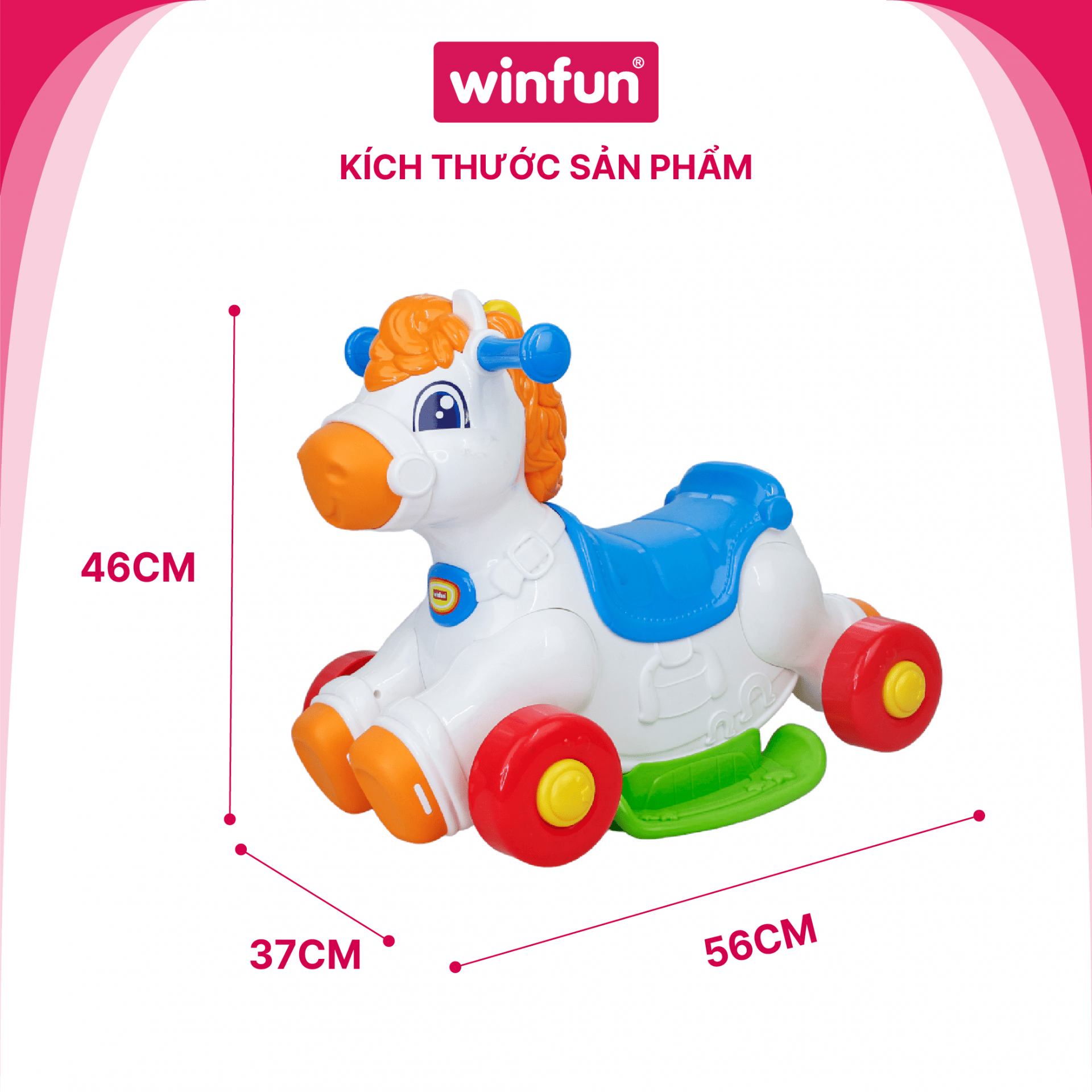 Ngựa Bập Bênh Xe Chòi Chân Winfun 0760-NL Phát Nhạc Ngựa Bập Bênh Xe Chòi Chân Winfun 0760-NL Phát Nhạc