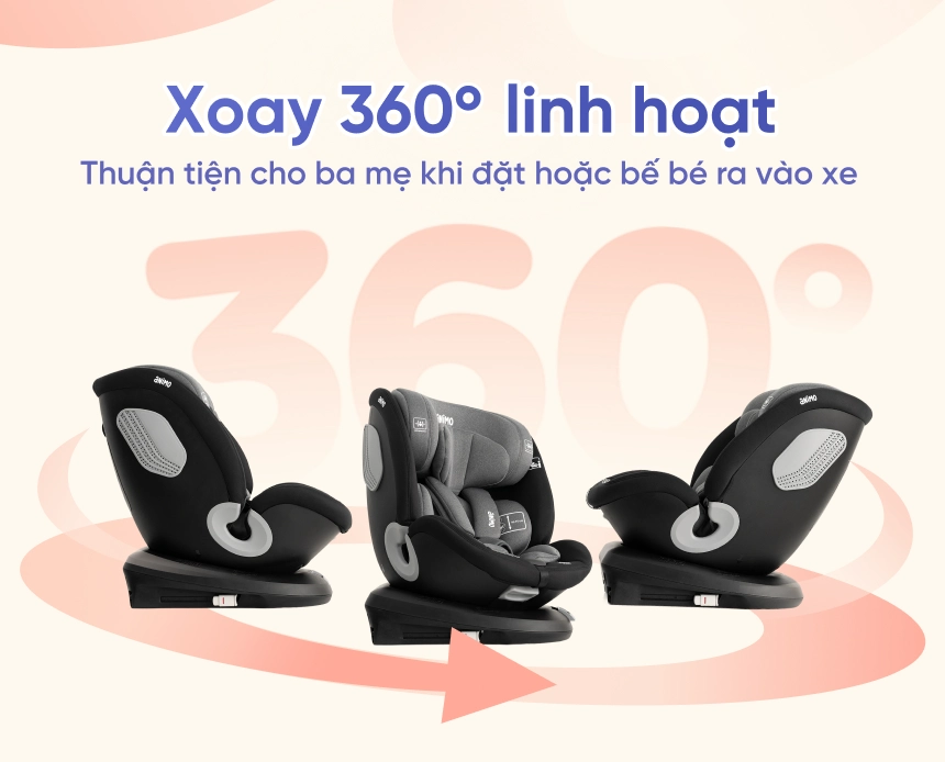 Ghế ngồi ô tô Animo OneFit Pro Isofix 360 (40-150cm, i-size, HB338, Misty) Ghế ngồi ô tô Animo OneFit Pro Isofix 360 (40-150cm, i-size, HB338, Misty)
