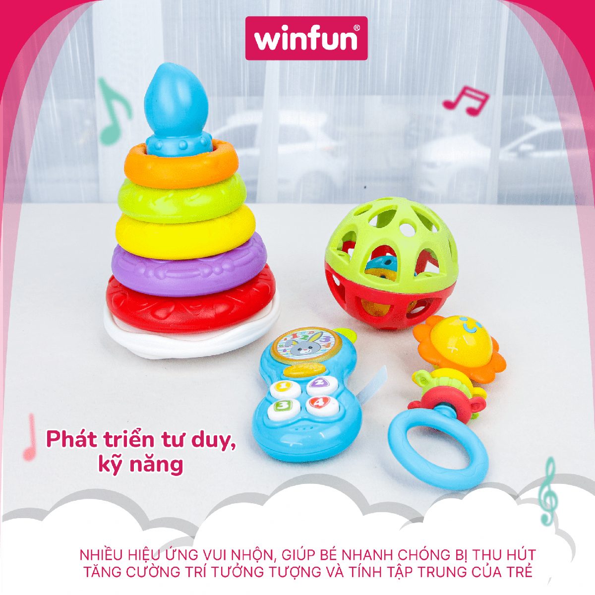 Set quà tặng đồ chơi sơ sinh Winfun 3035-NL – Bộ 4 món đa năng, vừa chơi vừa phát triển kỹ năng Set quà tặng đồ chơi sơ sinh Winfun 3035-NL – Bộ 4 món đa năng, vừa chơi vừa phát triển kỹ năng