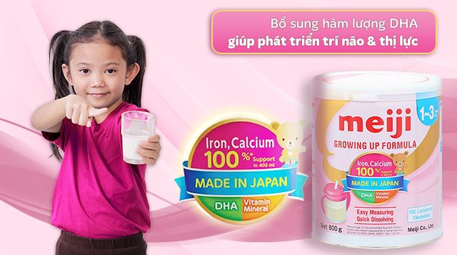 Lợi Ích Của DHA Trong Sữa Meiji Growing Up Formula