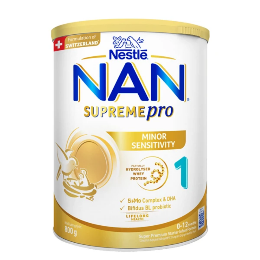 Sữa bột NAN Supremepro số 1 800g (0 - 12 tháng)