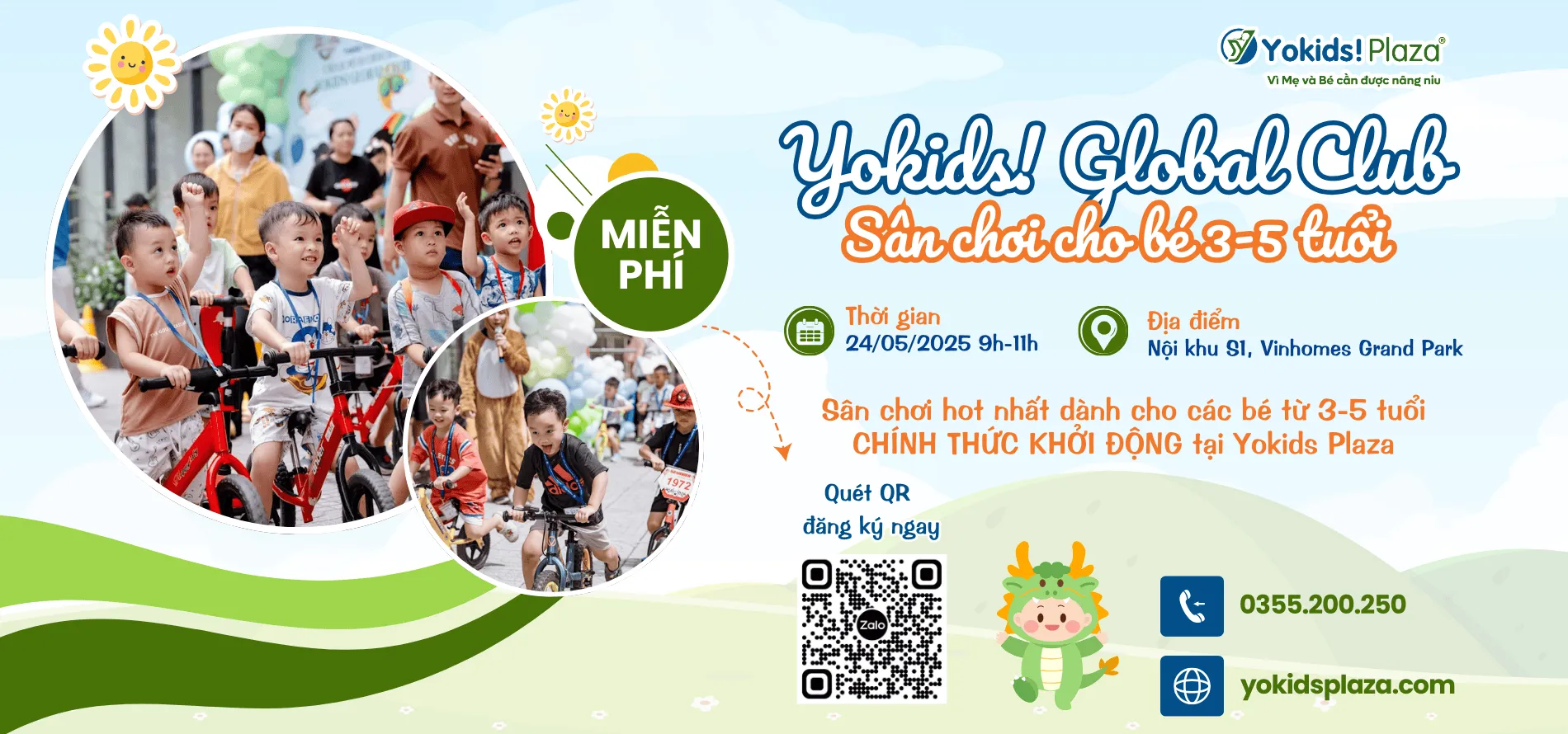 Yokids! Global Club Xe chòi chân Vinhomes