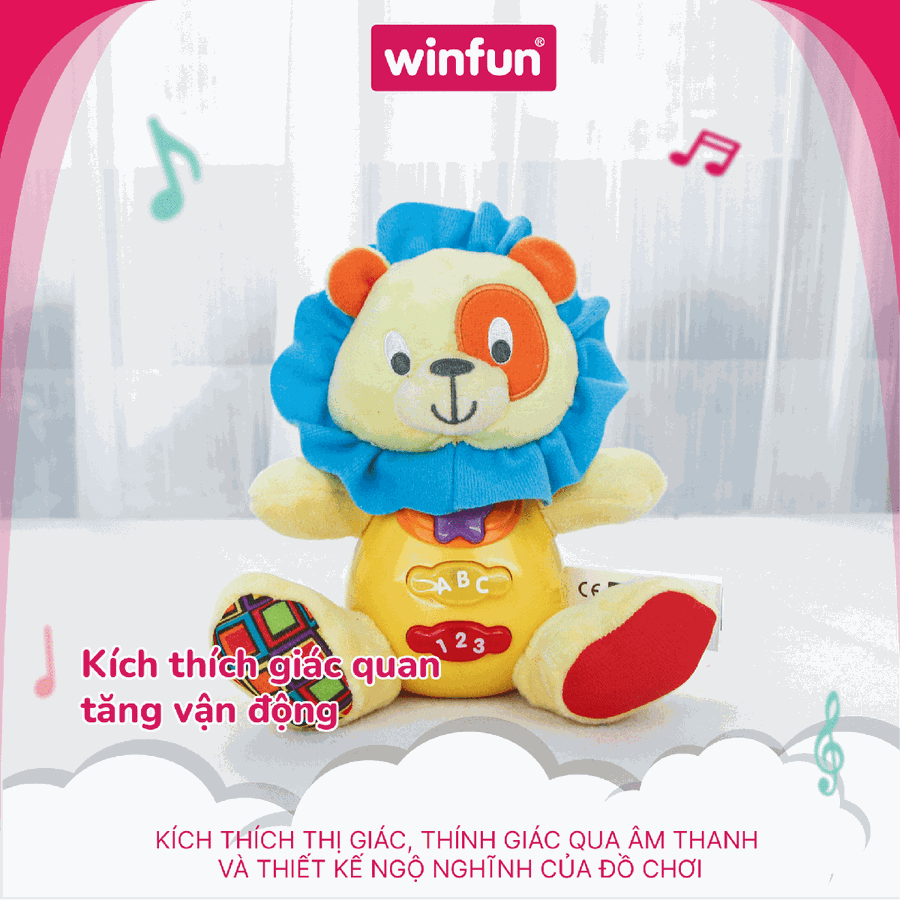 Đồ chơi sơ sinh Winfun 0691-01 – Sư tử phát nhạc, học tiếng Anh vui nhộn