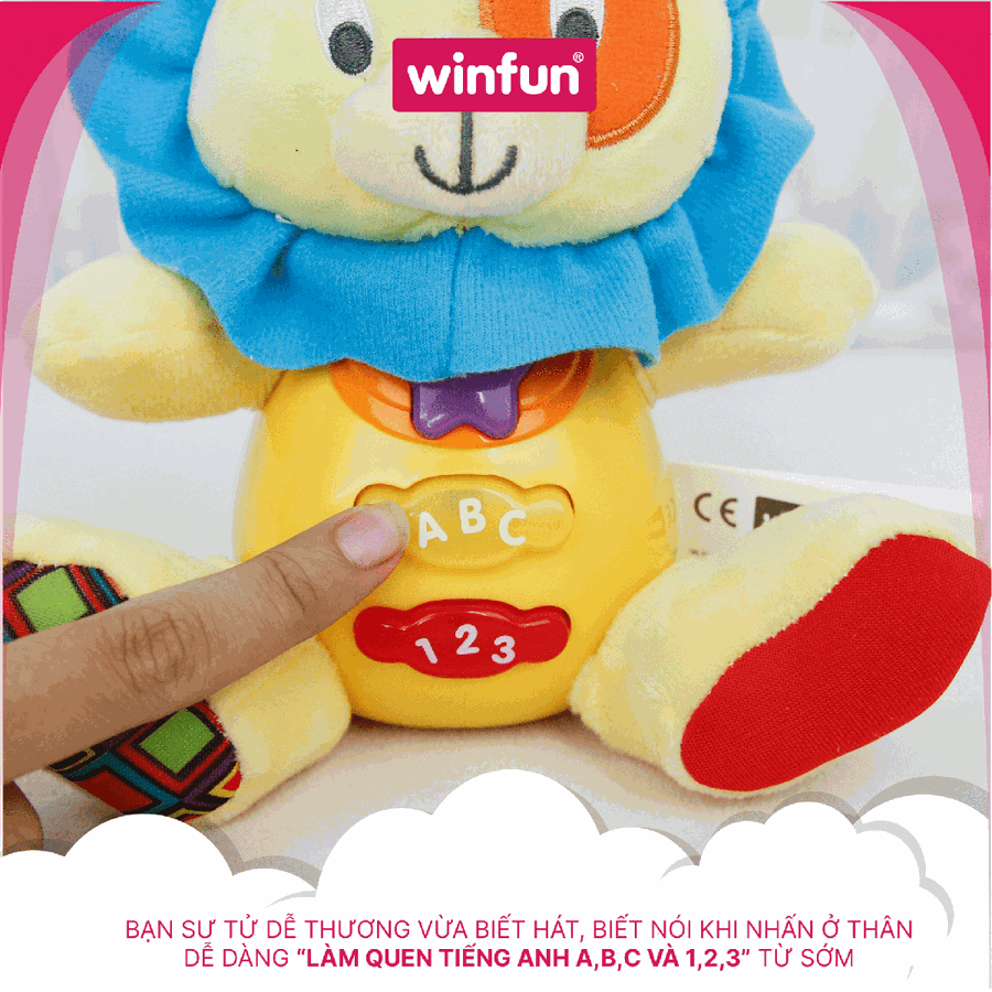 Đồ chơi sơ sinh Winfun 0691-01 – Sư tử phát nhạc, học tiếng Anh vui nhộn