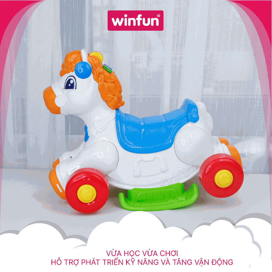 Ngựa Bập Bênh Xe Chòi Chân Winfun 0760-NL Phát Nhạc