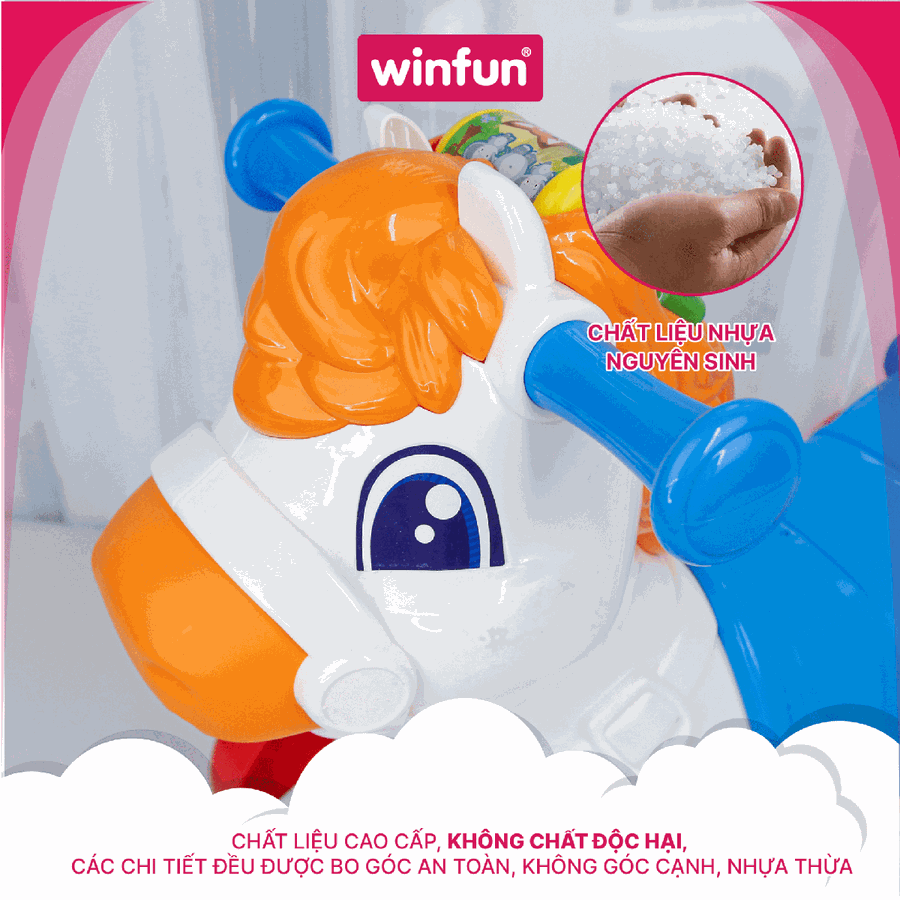 Ngựa Bập Bênh Xe Chòi Chân Winfun 0760-NL Phát Nhạc