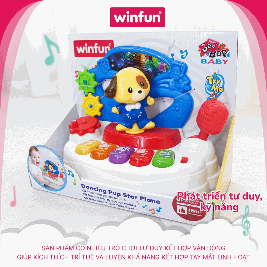 Đàn nhạc động vật Winfun 0796-NL – Nhảy theo nhịp điệu cùng Pu