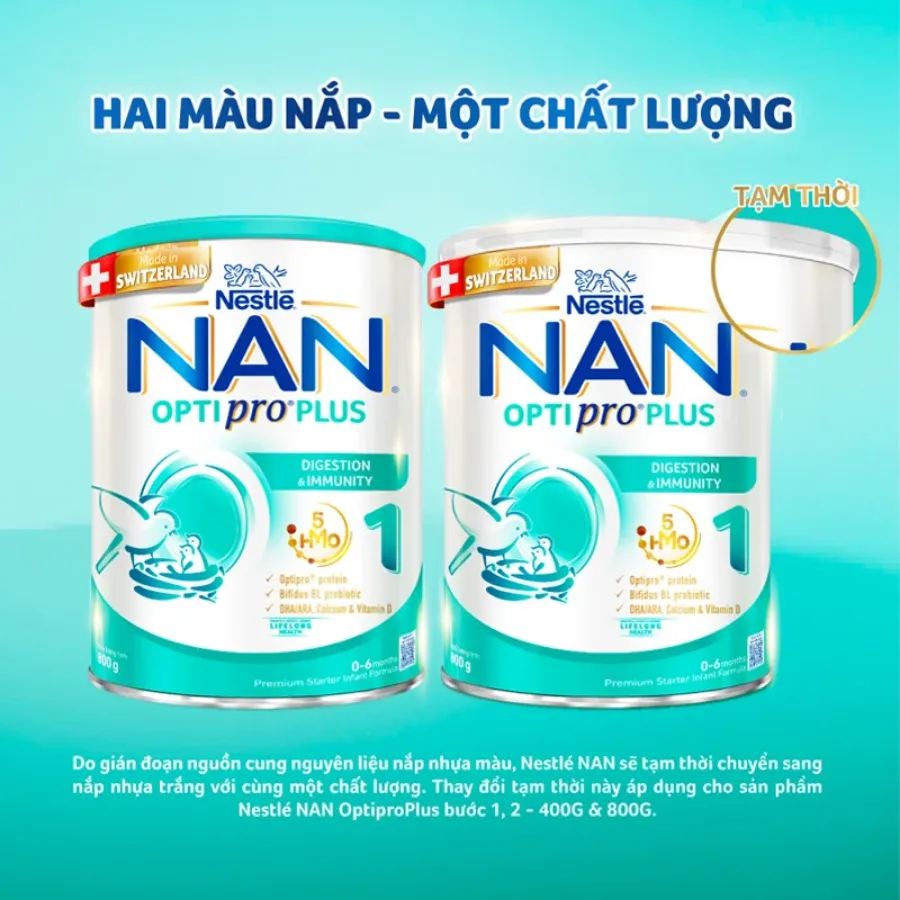 Sữa bột NAN Optipro Plus số 1 400g (0 - 6 tháng) - Giao bao bì ngẫu nhiên