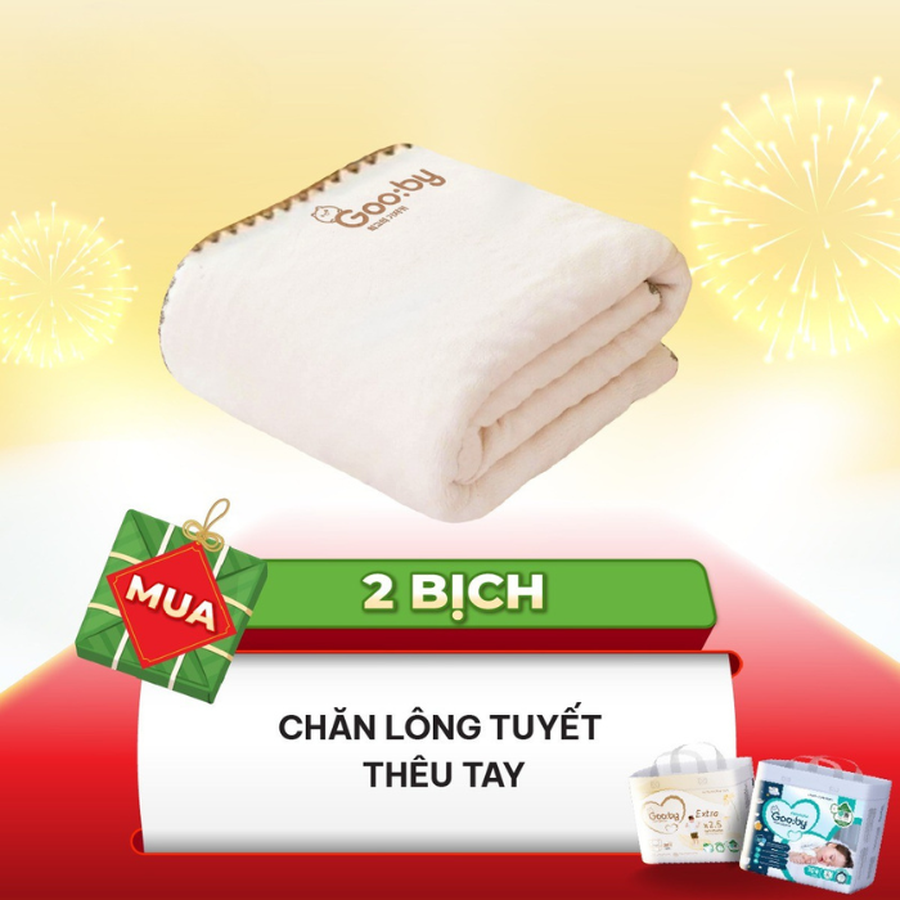 Chăn lông tuyết thêu tay