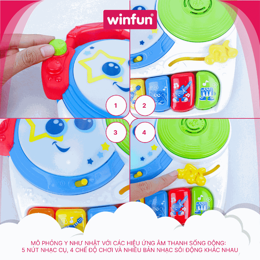 Bàn nhạc DJ cho bé Winfun 1801-NL – Khám phá tài năng âm nhạc