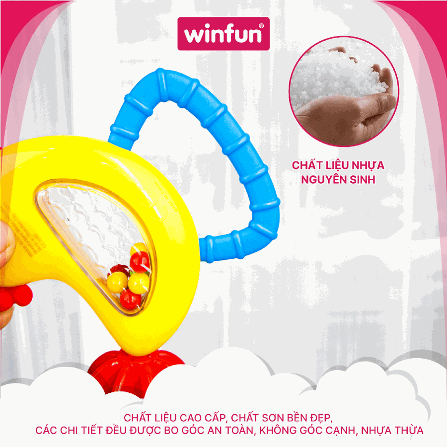 Set 3 đồ chơi xúc xắc gặm nướu Winfun 3030-NL – Cầu vồng, mây mưa đáng yêu, vừa chơi vừa gặm nướu