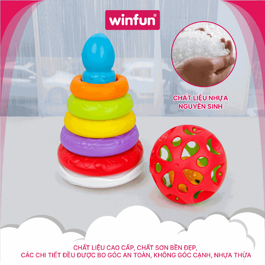 Set quà tặng đồ chơi sơ sinh Winfun 3035-NL – Bộ 4 món đa năng, vừa chơi vừa phát triển kỹ năng