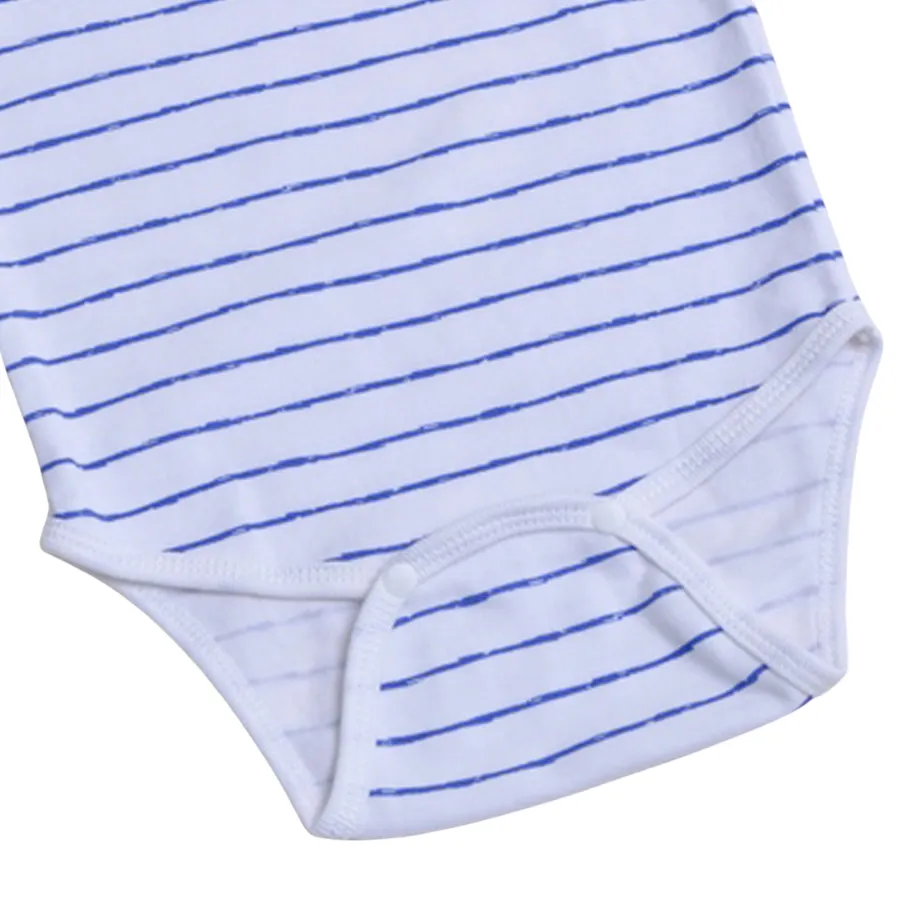 Áo Bodysuit Sọc Xanh Trắng Cho Trẻ Sơ Sinh