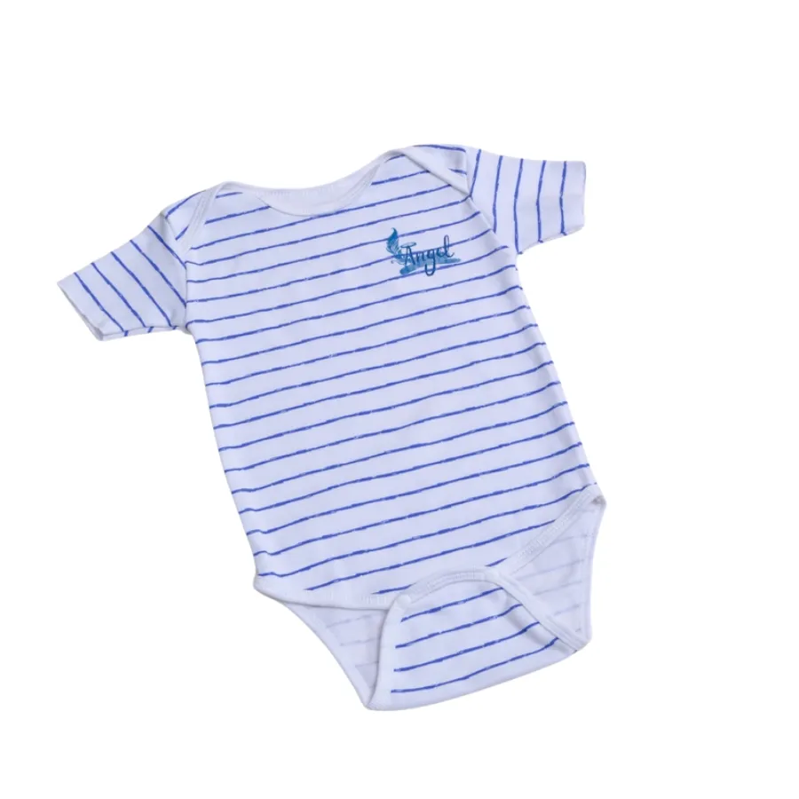 Áo Bodysuit Sọc Xanh Trắng Cho Trẻ Sơ Sinh