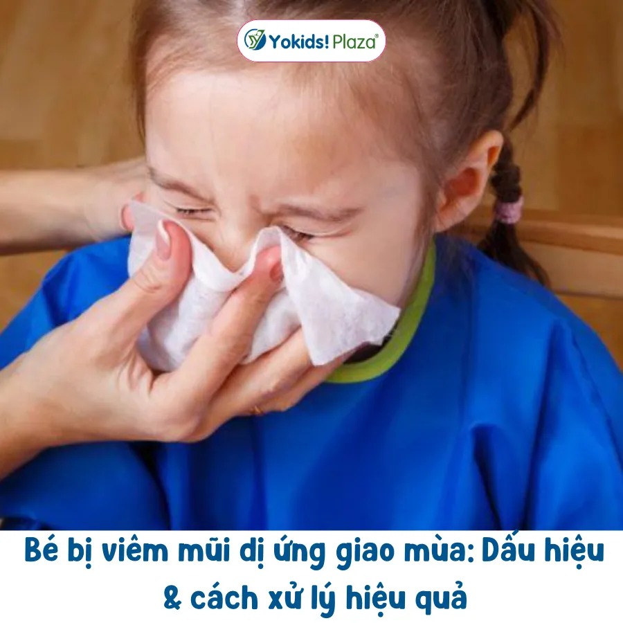 Bé bị viêm mũi dị ứng giao mùa: Dấu hiệu & cách xử lý hiệu quả