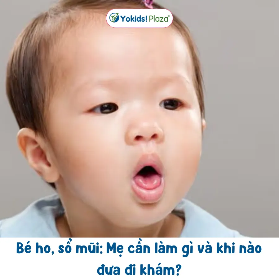 Bé ho, sổ mũi: Mẹ cần làm gì và khi nào đưa đi khám?