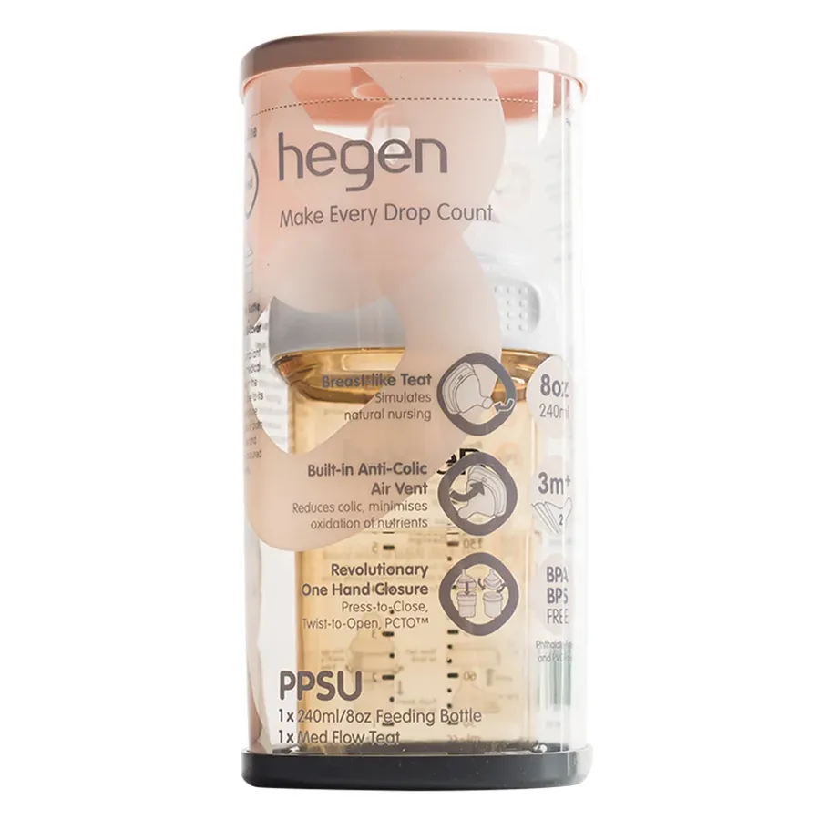 Bình sữa Hegen PPSU 240ml (3–6 tháng)