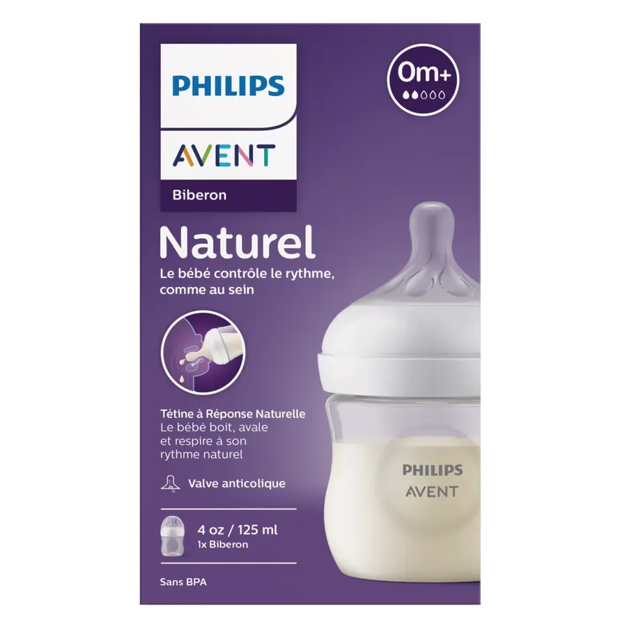 Bình sữa Philips Avent mô phỏng tự nhiên 125ml mẫu mới (SCY900/01, 0M+)