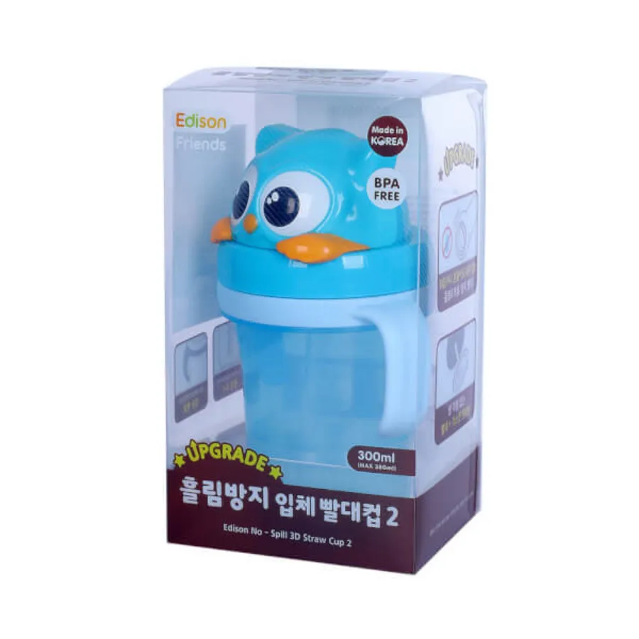 Bình tập uống Edison 3D con cú 300ml