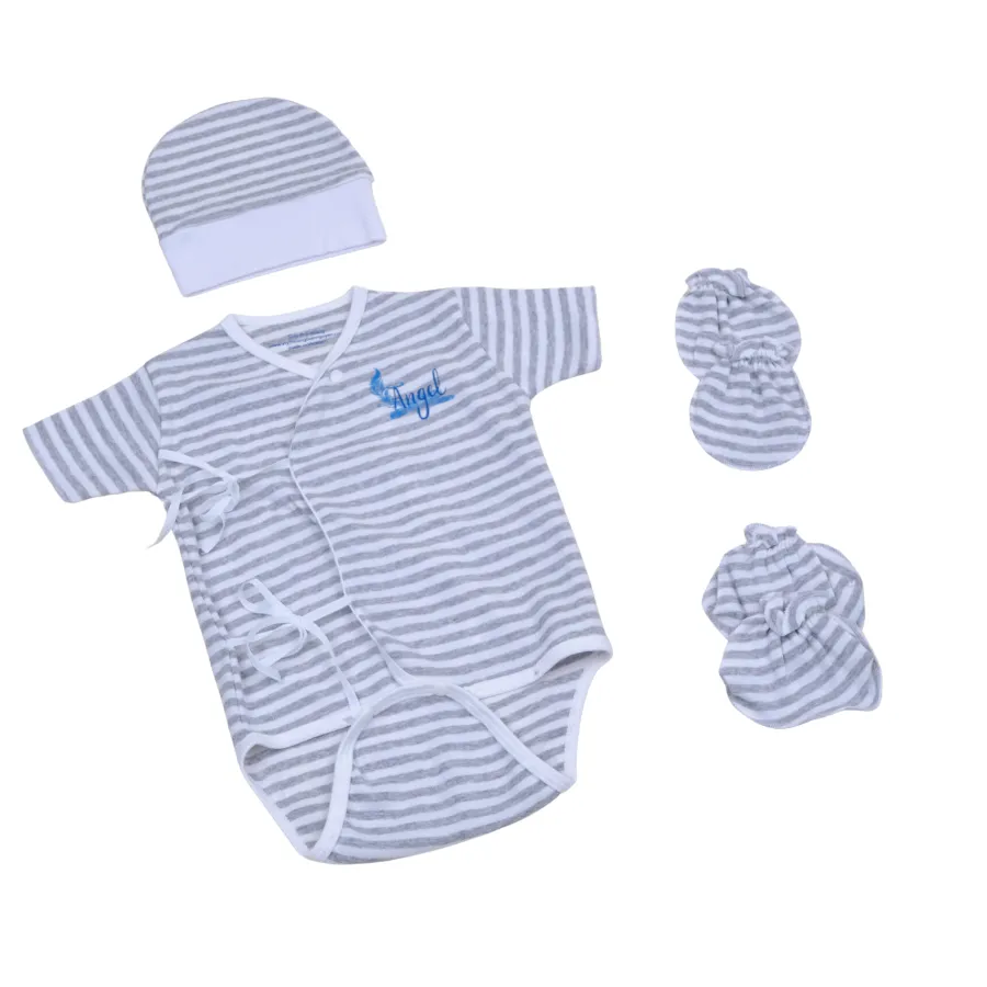 Bộ Bodysuit dây sọc xám
