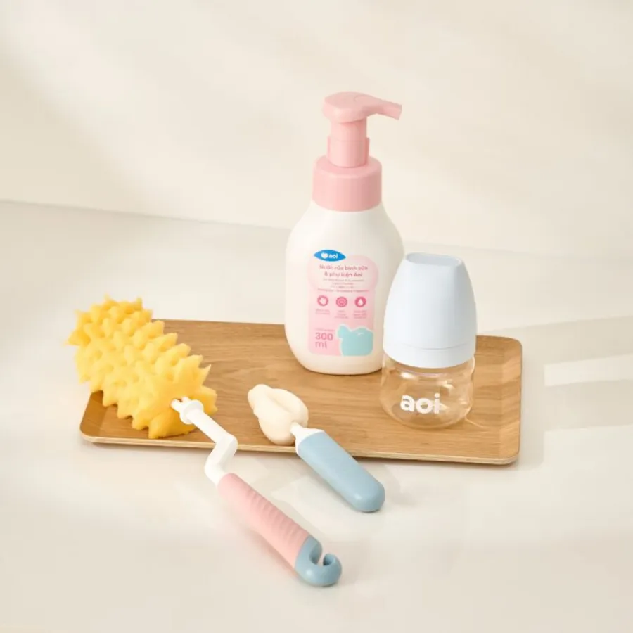 Bộ cọ bình sữa bọt biển Aoi