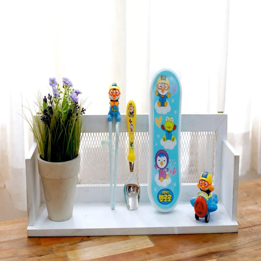 Bộ muỗng đũa tập ăn Edison Xanh