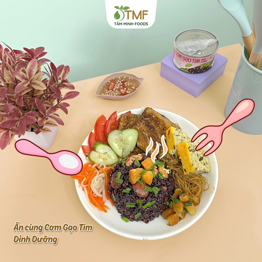 Cơm gạo tím dinh dưỡng ăn liền 160g