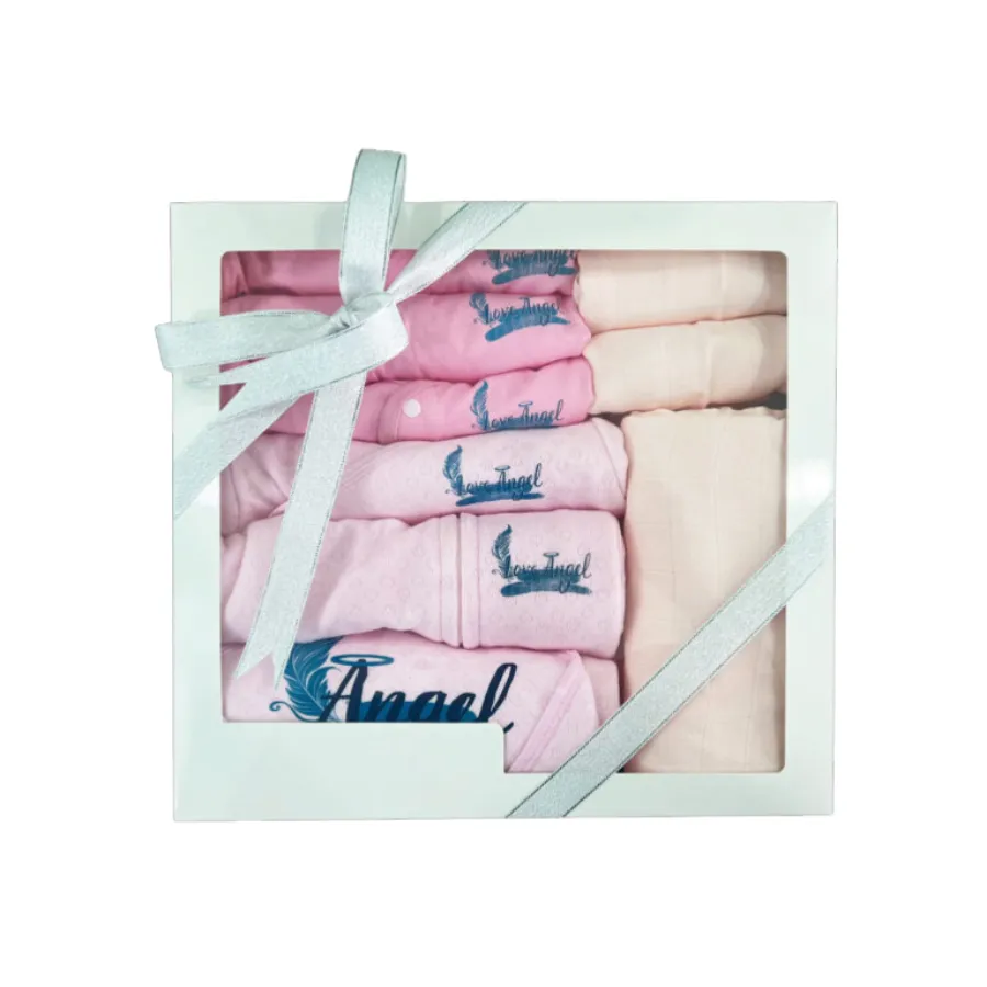 Combo quà tặng mừng đầy tháng mây mềm hồng