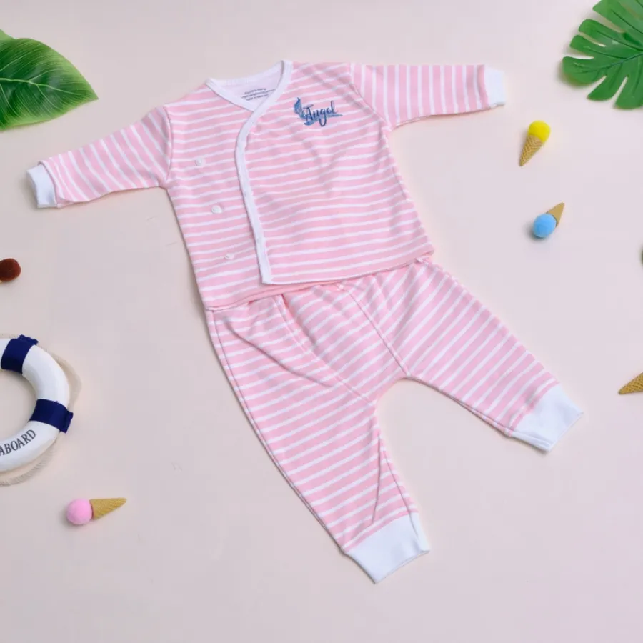 Combo quà tặng mừng đầy tháng angle sọc hồng