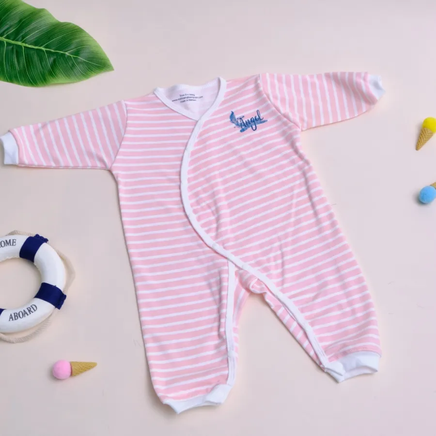 Combo quà tặng mừng đầy tháng angle sọc hồng