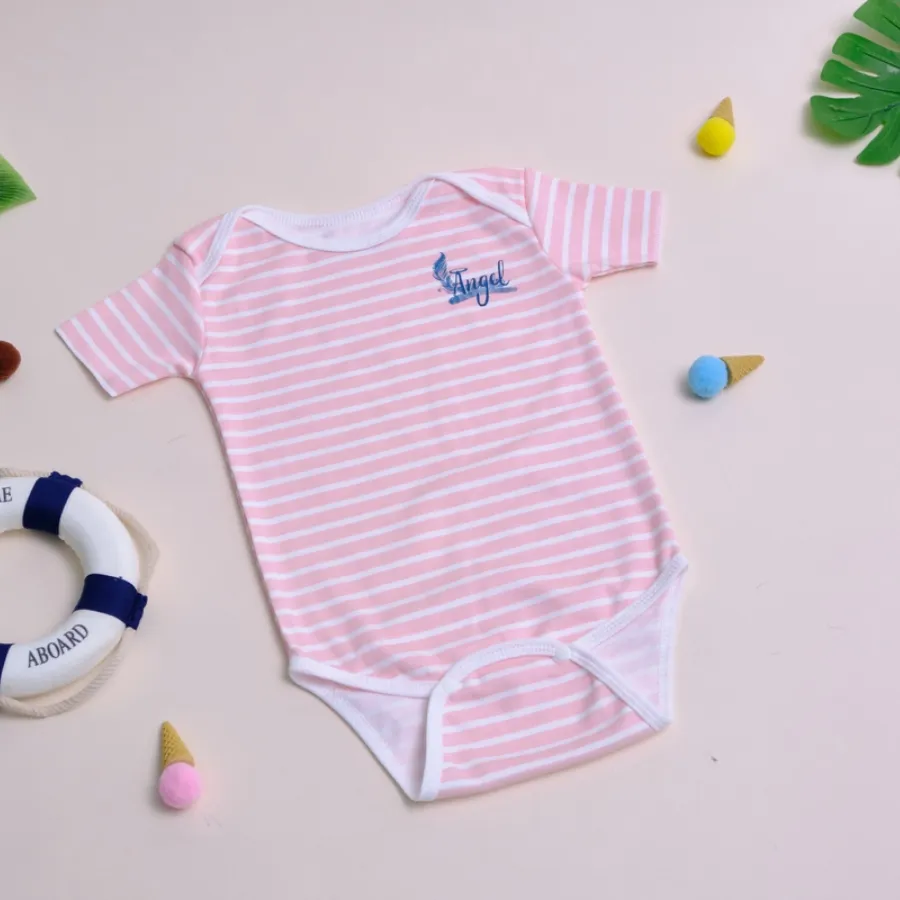 Combo quà tặng mừng đầy tháng angle sọc hồng