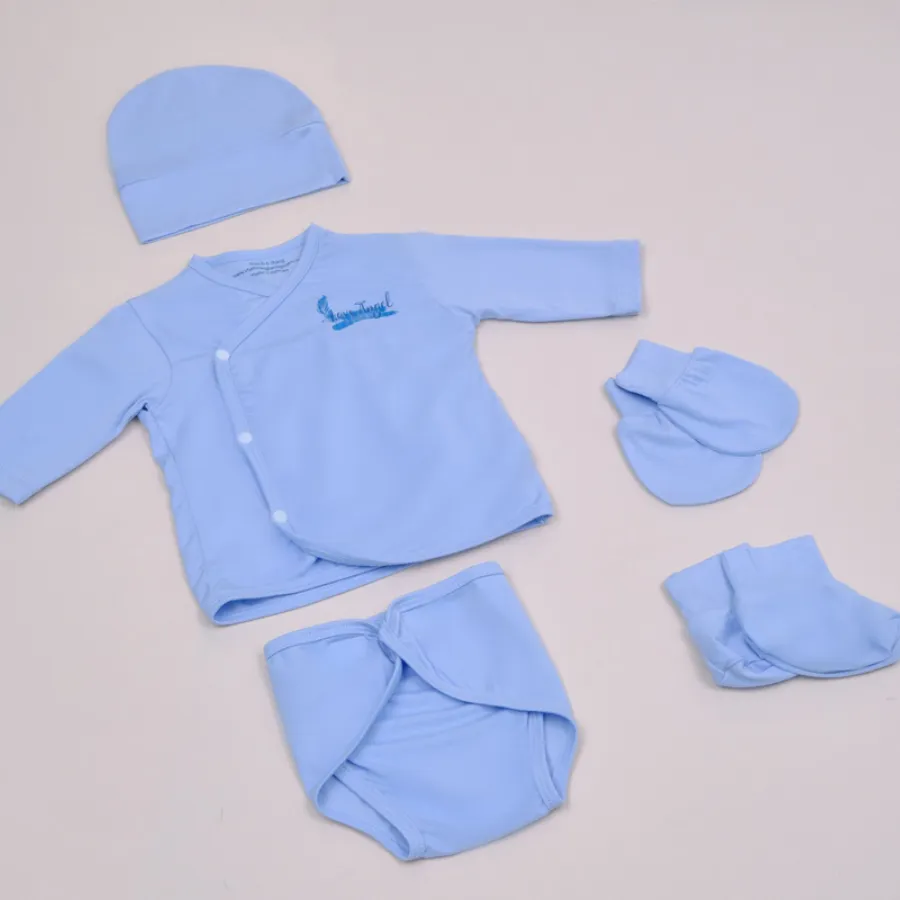 Combo quà tặng mừng đầy tháng loveangle xanh