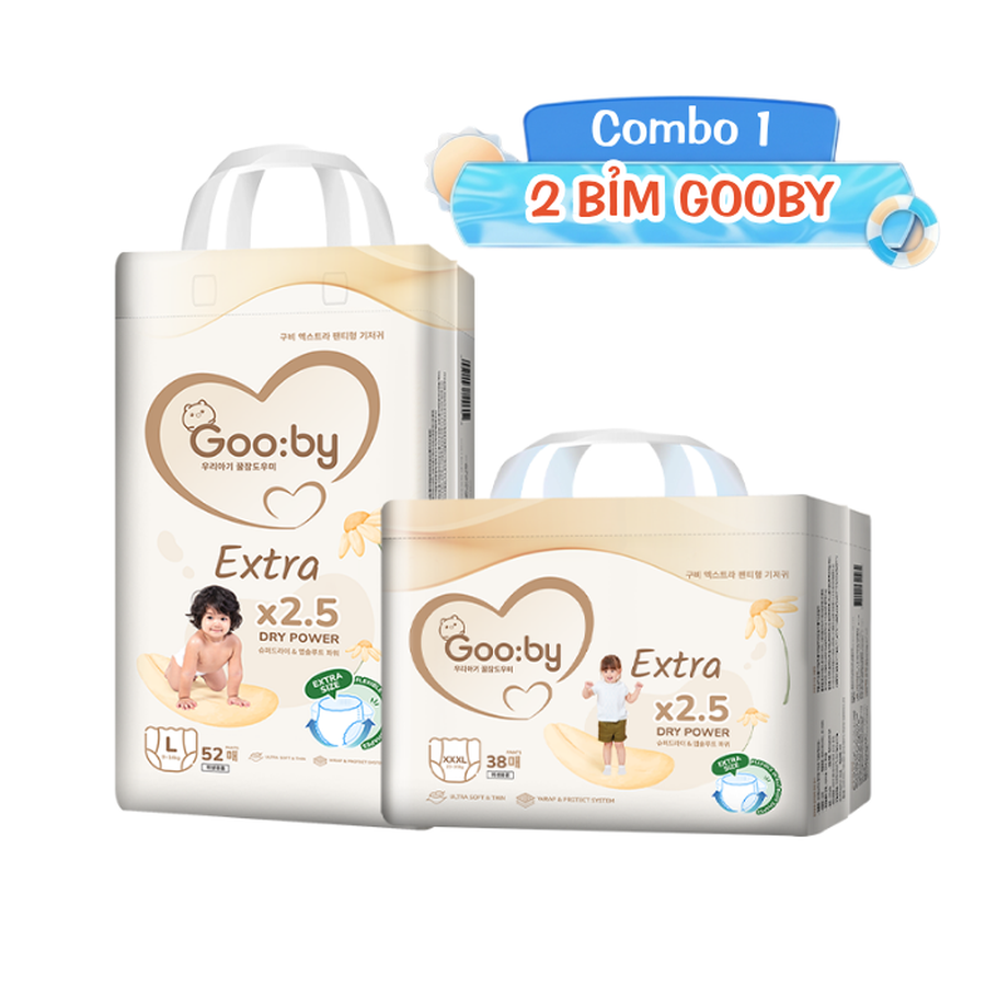 Combo 1 - 2 bỉm Gooby Extra
