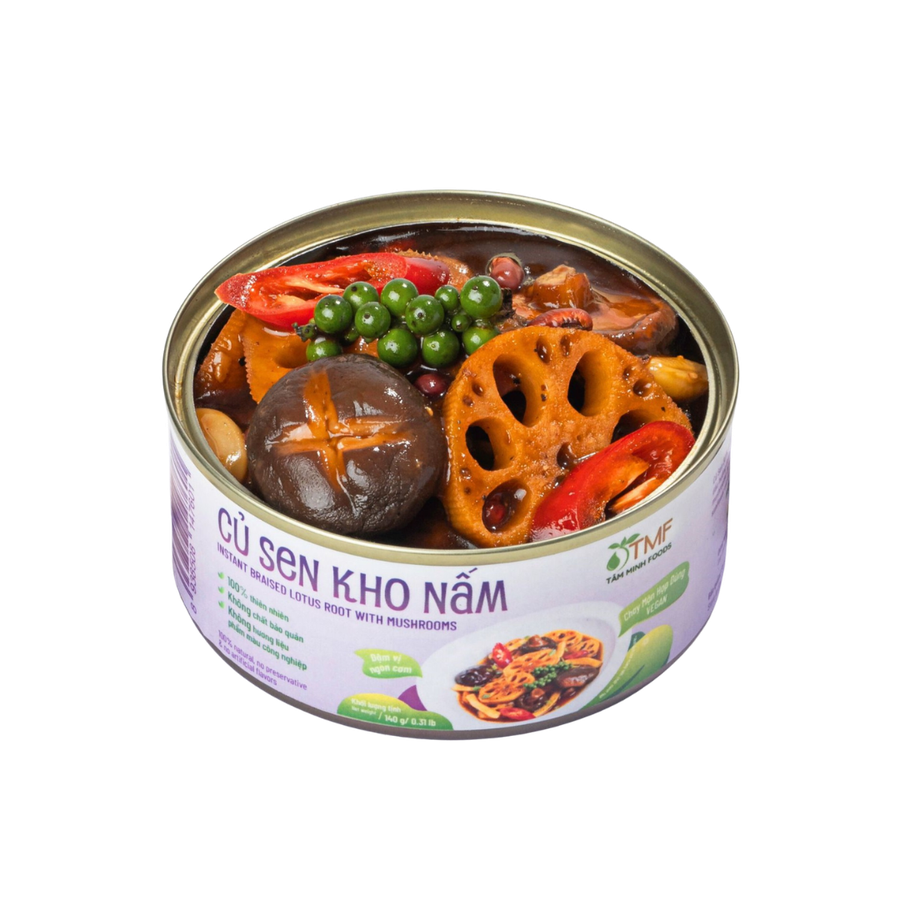 Củ sen kho nấm ăn liền 140g