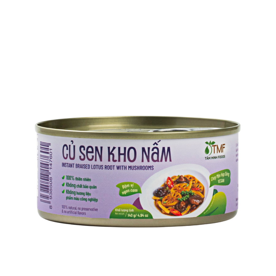 Củ sen kho nấm ăn liền 140g