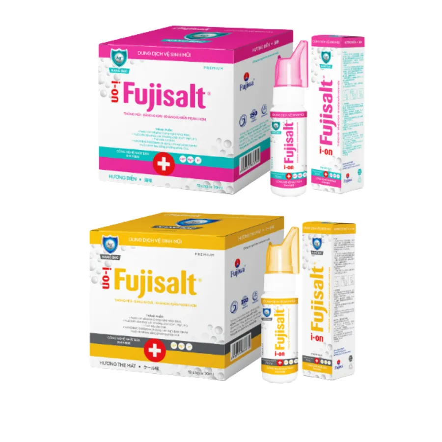 Dung Dịch Vệ Sinh Mũi I-ON Fujisalt - Hộp 12 Chai