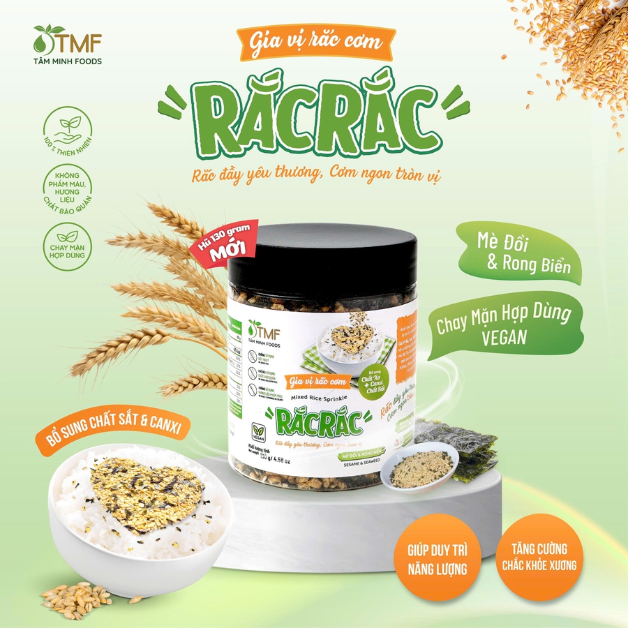 Gia vị rắc cơm Rắc Rắc hũ 130g