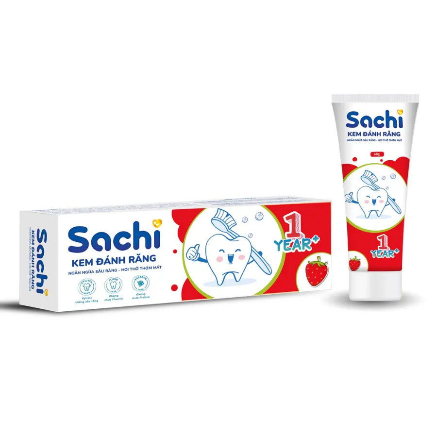 Kem đánh răng Sachi hương dâu