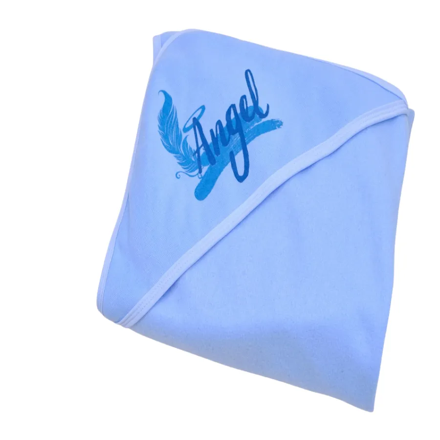 Khăn chóp nỉ Angel xanh