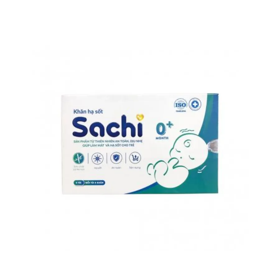 Khăn lau hạ sốt Sachi 0M+ (5 gói)