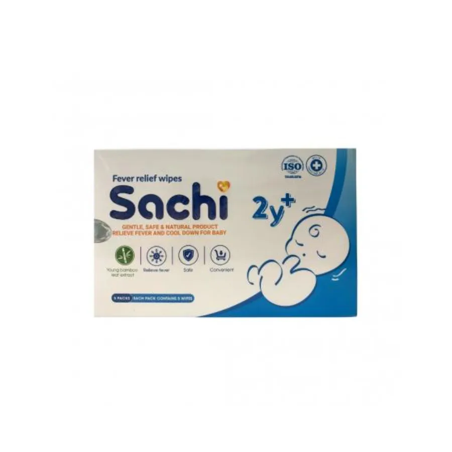 Khăn lau hạ sốt Sachi 2Y+ (5 gói)